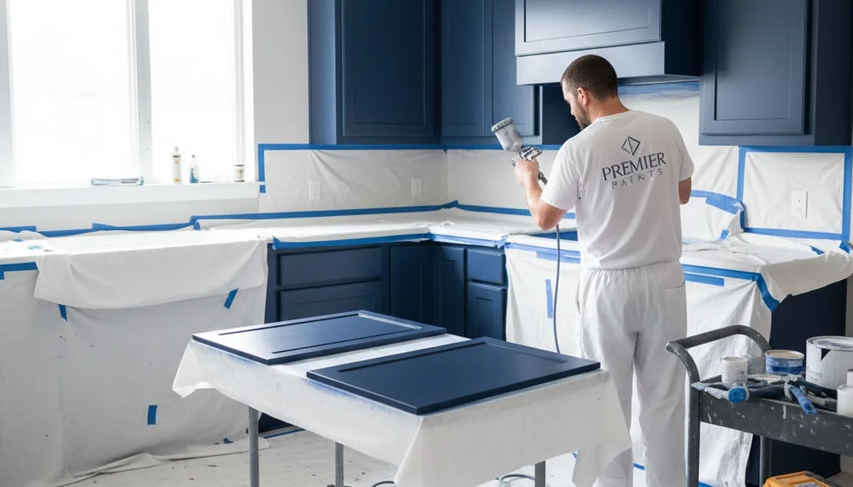 Professional cabinet painting in Fort Lauderdale FL kitchen by expert house painters
