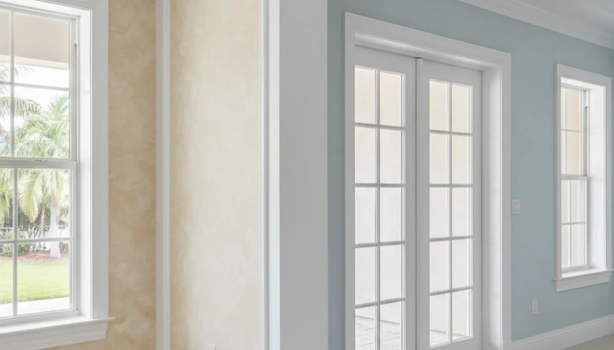 Interior trim painting with crisp lines highlighting Fort Lauderdale, FL home details by pro painters